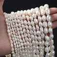 thumbnail image 3 of HOOUN Natural Freshwater Pearl Irregular Shape Punch Loose Beads for Jewelry Making-Straight Hole Pearl-5-6mm approx 50pcs, 3 of 8