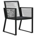 thumbnail image 3 of vidaXL 7 Piece Garden Dining Set Black PVC Rattan, 3 of 5