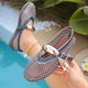 thumbnail image 2 of Zapatos de Mujer Casual Dressy con Hebilla de Metal Y Red de Pescado Superior, Zapatos Planos Transpirables para Primavera Verano, Pisos de Mujer Dressy, 2 of 9
