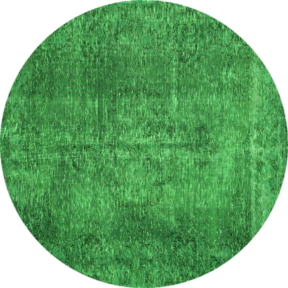 Ahgly Company Indoor Round Persian Green Traditional Area Rugs, 6' Round