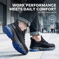 thumbnail image 5 of SPIEZ® Composite Toe Safety Shoes With Air Cushion,Lightweight Breathable Work Shoes,Unisex Non Slip Shoes for Construction Factory Warehouse - Black Blue,Size 9 Women/7.5 Men, 5 of 11