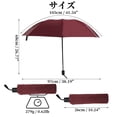 thumbnail image 2 of Unique Bargains Portable Manual Open Close Windproof Travel Umbrella Red, 2 of 6