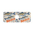 thumbnail image 7 of Yayeee Faucet Mat for Kitchen Sink 14.7" Diatomite Long Splash Guard Pad, Blue Sardines Pattern, 7 of 7