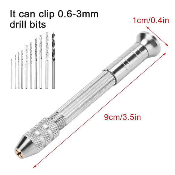 Hilitand Hand Mini Drill, Anti-Slip Mini Hand Drill Set, For Wood Grape-Fruit