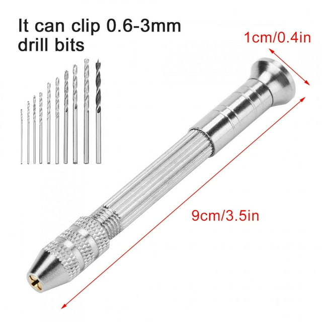 Hilitand Hand Mini Drill, Anti-Slip Mini Hand Drill Set, For Wood Grape-Fruit