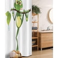 thumbnail image 1 of Animal Booth Shower Curtain, Rainforest Nature Jungle Living Art Little Frogs on Ground Branches, Fabric Bathroom Decor Set with Hooks, 71"W x 71"L, G, 1 of 5