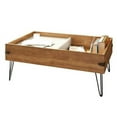 thumbnail image 2 of Rustic Iron And Wood Coffee Table With Sliding Tray, 2 of 6
