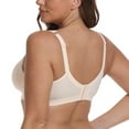 thumbnail image 4 of Flash Deal! Women's Wireless Plus Size Lace Bra Full Coverage Unlined Cotton Bra Sales All Items On Clearance Beige 80F, 4 of 9