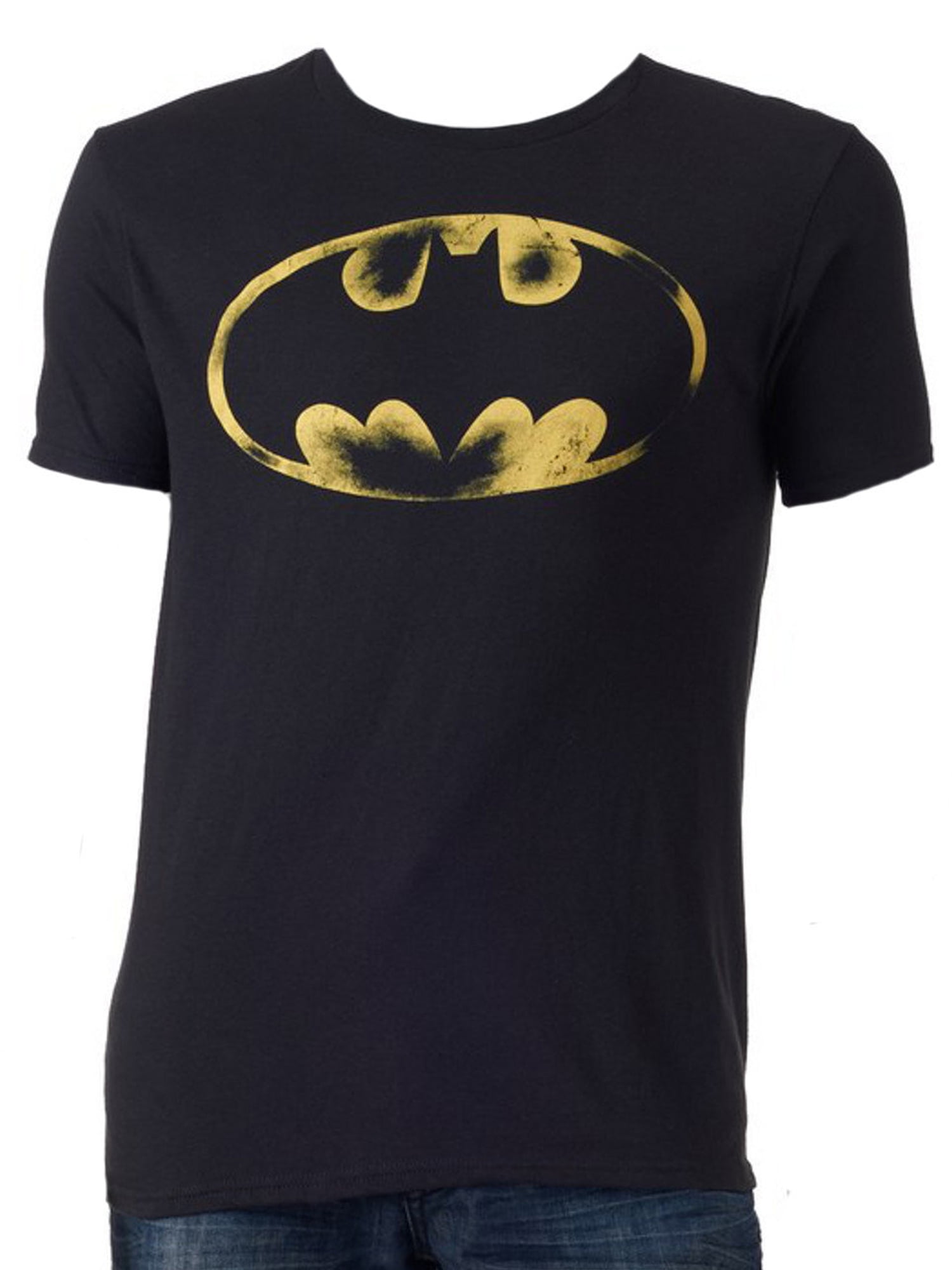 Boys Black Batman Fancy Dress Superhero T-Shirt Short Sleeve Top Age 2-8 years 