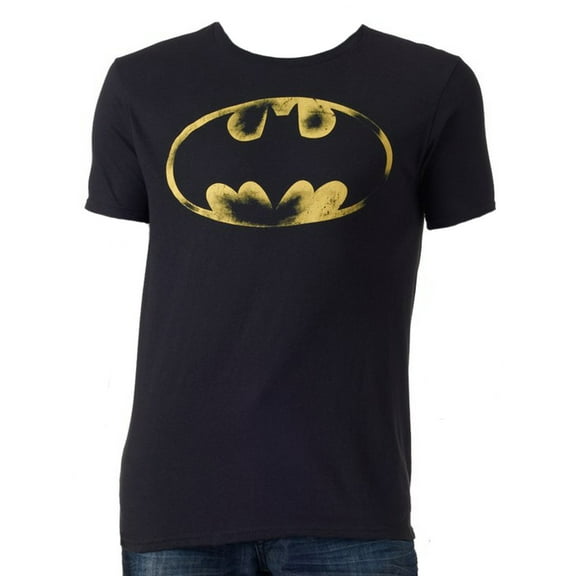 Batman Logo DC Comics Distressed Logo Men's T-Shirt
