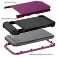 thumbnail image 2 of Case for Google Pixel 8A, Slim Dual Layer 3 in 1 Heavy Duty Protection Hybrid Hard PC Soft Silicone Rugged Bumper Anti Slip Full-Body Protective Cases For Google Pixel 8A, Purple, 2 of 7