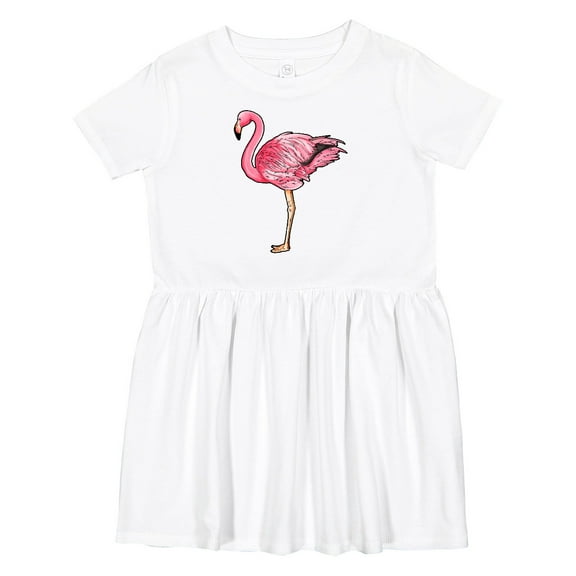 Inktastic Pink Flamingo Girls Toddler Dress