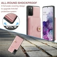 thumbnail image 3 of Case for Galaxy S20 Plus, Wallet Case w/Magnetic Credit Card Holder [Kickstand Feature][4 Card Slot] Detachable Cover fit Magnetic Car Mount, Case Compatible w/Samsung Galaxy S20 Plus- Pink, 3 of 9