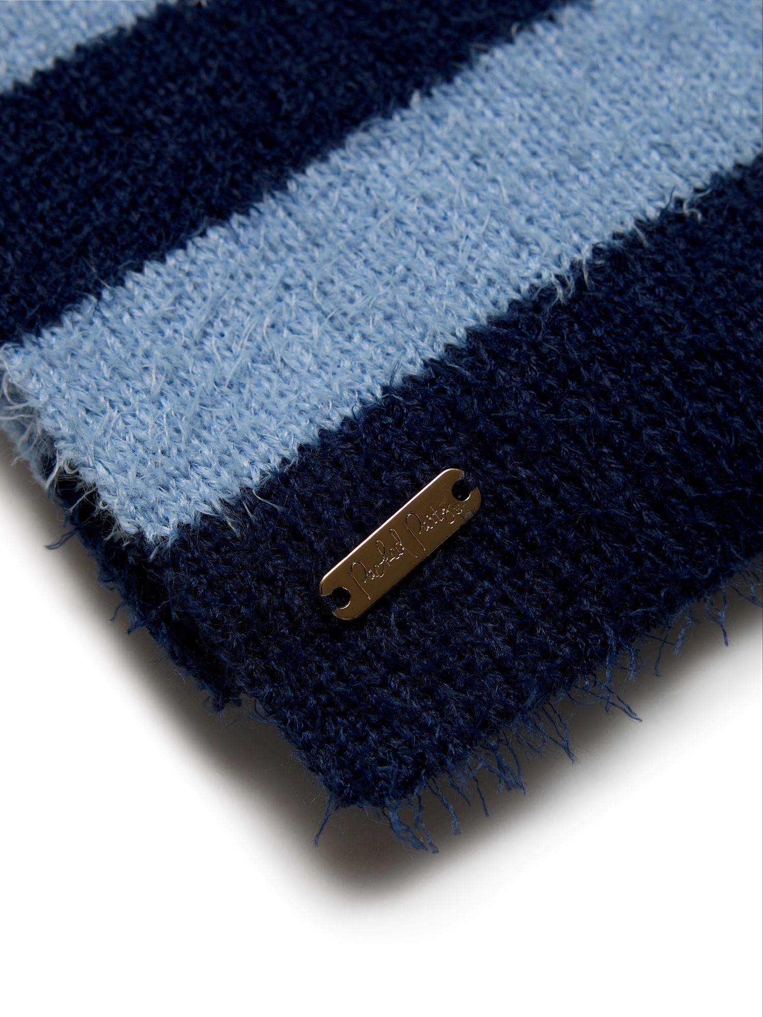 Packed Party Feeling Stripey Scarf, Navy
