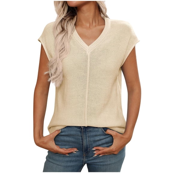 Cilsoka Women V Neck Tank Tops Summer Sleeveless Tunic Casual Basic Shirts True Classic Tees Cute Trendy Clothes ,Fashion Tops for Women 2026