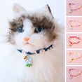 thumbnail image 2 of Pet Collar - Adjustable Buckle - Comfortable Easy to Wear - Cute Floral Pattern Decorative Polyester - Dog Jewelry Necklace with Bell Flower Decoration - Daily Wear, 2 of 8