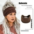 thumbnail image 3 of Wide Headbands Knoted Turban Hair Bands Yoga Fashion Hair Wrap for Women and Girls(Pack of 3), 3 of 4