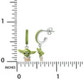 thumbnail image 4 of Disney Star Wars Women's Sterling Silver Grogu Enamel Post Charm Hoop Earrings, 4 of 5