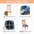 thumbnail image 4 of Pioneer Flower Seat Covers for Dining Room Chairs Set Of 6,Stretch Printed Washable Chair Seat Cover with Elastic Ties and Button,Removable Waterproof Couch Cushion Covers, 4 of 6
