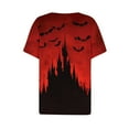 thumbnail image 4 of Inverlee Halloween Shirts Women Plus Size Pumpkin Ghost Graphic Tees Trendy V Neck T-shirt Short Sleeve Holiday Blouse Tops Halloween Clothes, 4 of 5