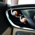 thumbnail image 2 of Snail car decoration, 2 orange snail car air freshener vent clips, cute interior accessories for female teenagers beginners, refillable aesthetic fragrance diffuser, 2 of 5