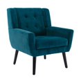 thumbnail image 2 of Gzxs Modern Single Sofa Chair Accent Armchair Ergonomics Upholstered Bedroom Chair, Teal, 2 of 10