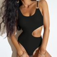 thumbnail image 4 of Aayomet One Piece Swimsuit Slimming Ruffle Swimsuit One Piece Lace Swimwear,Black S, 4 of 5