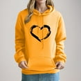 thumbnail image 2 of Kaemgyyd Sweatshirt for Women Cute Heart Drawstring Fall Fashion Pullover Lightweight Fleece Casual Hoodies Winter Clothes, 2 of 4