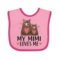 Inktastic My Mimi Loves Me Bear Boys or Girls Baby Bib