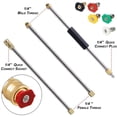 thumbnail image 2 of Kit de lanza pulverizadora, extensión de boquilla pulverizadora, lanza para canaletas para lavadora de alta presión, boquilla para lavado de automóviles de cinco colores de 7 piezas., 2 of 4
