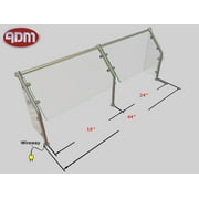 Sneeze Guard | ADM Sneezeguards | ES31-2BAY-A18-B24-LP-RP-FLANGE-LYT-SS