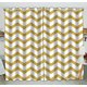 thumbnail image 1 of Cortina opaca ABPHQTO con ojales y rayas texturizadas purpurina zigzag dorado 130x210 cm dos piezas, 1 of 1