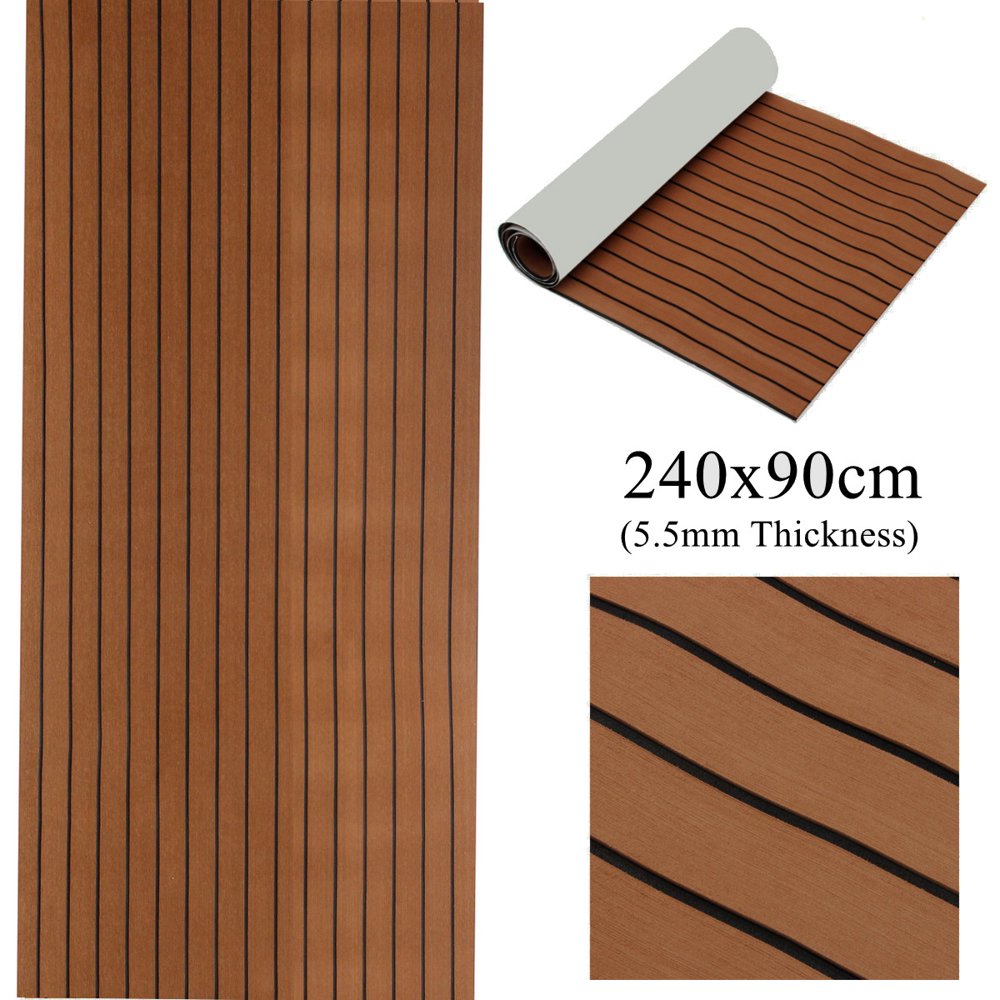 1Pack 95"x35" Marine Boat Sheet Teak Decking Boat Flooring Mats Yacht