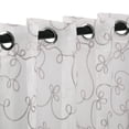 thumbnail image 4 of Superior Floral Scroll Sheer Curtain Set of 2, 42" x 84", Grey, 4 of 6