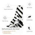 thumbnail image 3 of YFYANG Adult Microfiber Quick Dry Bath Towels, Black and White Line Texture Beach Towel, Home Camping Travel Essentials, 27.5" x 55", 3 of 9