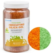 Wisesorb Silica Gel 2LBS, Indicating Silica Beads (Orange to Green), Reusable Silica Gel Flower Drying Desiccant Dehumidifier