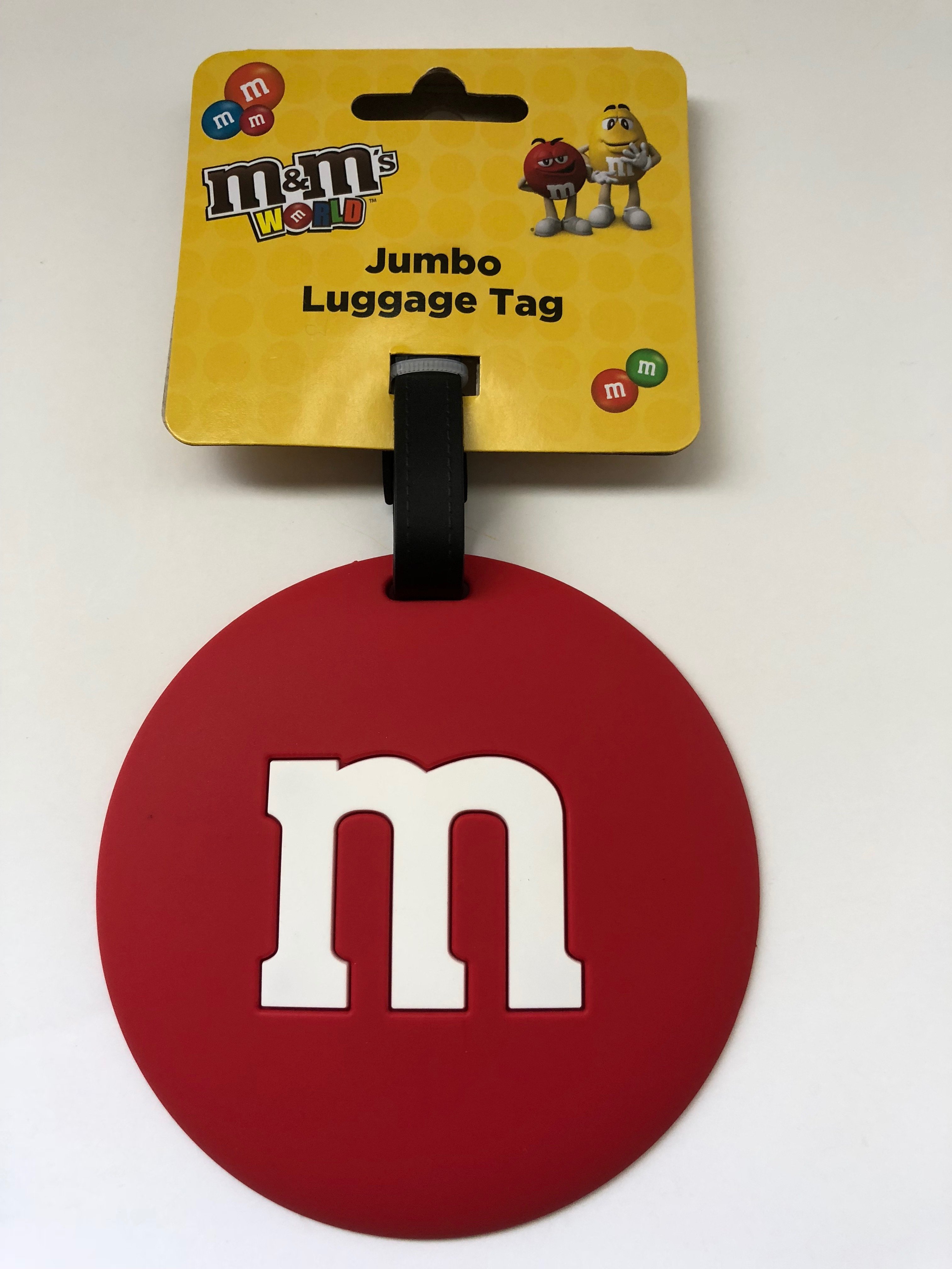M&M'S M&M's World Character Red Jumbo Luggage Tag New with Tags