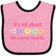 thumbnail image 3 of Inktastic Candy Hearts II Girls Baby Bib, 3 of 4