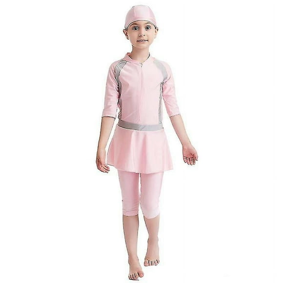 Maillot de Bain pour Filles Musulmanes, Maillot de Bain Islamique pour Enfants, Burkini Modeste, Tenue de Plage pour la Natation Yt