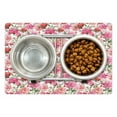 thumbnail image 1 of Shabby Flora Pet Mat for Food and Water, Summer Spring Garden Flowers with Leaves and Buds Artwork, Non-Slip Rubber Mat for Dogs and Cats, 18" X 12", by Ambesonne, 1 of 1