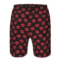 thumbnail image 3 of Goofa Sexy Red Lips Kiss Printed Mens Swim Trunks Summer Quick Dry Short Beach Swimwear Bathing Suits-Large, 3 of 6