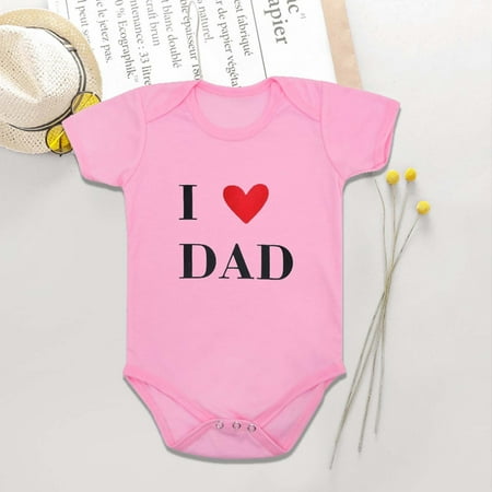 

SDJMa Newborn Infant Baby Girls Boys Short Sleeve Cotton Bodysuit Funny Letter Print Romper Jumpsuit Clothes Outfits