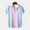 Blue, variant on EQWLJWE Compression Shirt for Men's Casual Summer Gradient Stripe Print Wrinkle Free Shirts Short Sleeve Button Down Lightweight Beach Shirt for Trip