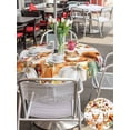 thumbnail image 4 of Outdoor Tablecloth with Umbrella Hole and Zipper, Fall Pumpkins Round Table Cloth 54 Inch Waterproof Tablecloth, Thanksgiving Maple Leaf Fox Squirrel Picnic Table Cover for Patio Camping, 4 of 7