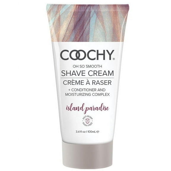 Coochy Intimate Shaving Cream | Shave Conditioner & Moisturizer for Face & Body | Ideal for Sensitive Skin Care, Anti-Bump | Island Paradise, 3.4 oz