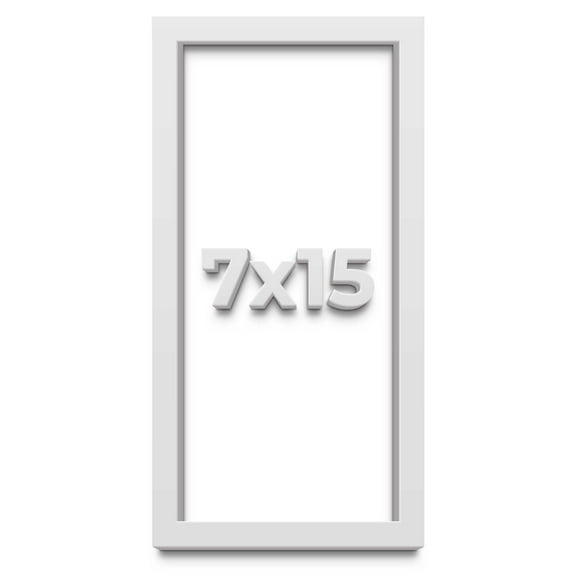7x15 Shadow Box Frame White | 2 Inches Deep Real Wood Contemporary Shadowbox Display Frame | UV