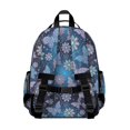 thumbnail image 3 of Butterfly and Jewel Blue Pattern Cute School Backpack Bag for School with Padded Back and Adjustable Shoulder Straps 15.25"x11.5"x5.25", 3 of 5