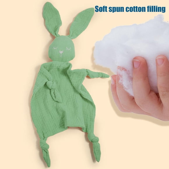 Manta de seguridad para bebé, manta de confort para bebé, manta de confort para bebé, juguete de peluche de conejo, funcionamiento suave