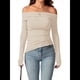 thumbnail image 1 of Blusas de Mujer con Hombros Descubiertos, Elegantes, de Larga, Asimétricas, Ajustadas, para Salir, de Otoño, con Frunces. Albaricoque M, 1 of 7