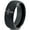 Black Dome Tungsten, variant on Tungsten Cross Hearts Band Ring 9mm Men Women Comfort Fit Black Flat Cut Brushed Polished